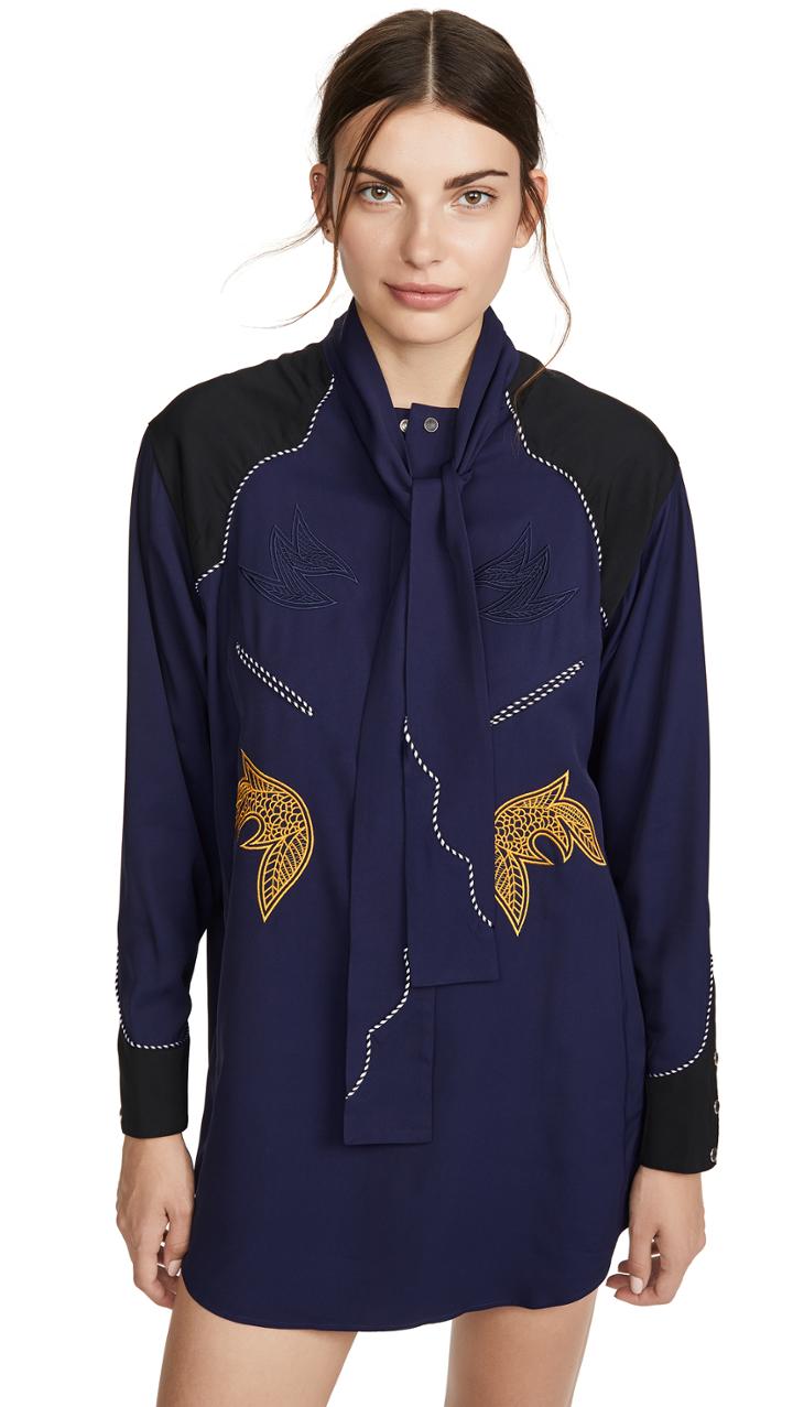 Toga Pulla Rayon Embroidery Dress