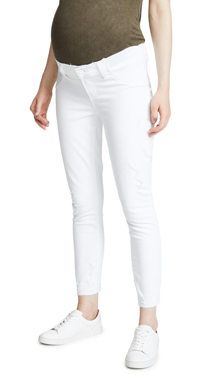 Paige Maternity Verdugo Crop Jeans With Raw Hem