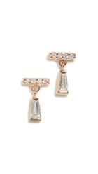 Scosha 14k Diamond Baguette Dangle Stud Earrings