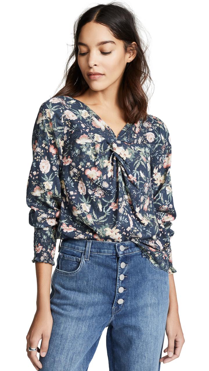 La Vie Rebecca Taylor Long Sleeve Secret Garden Top