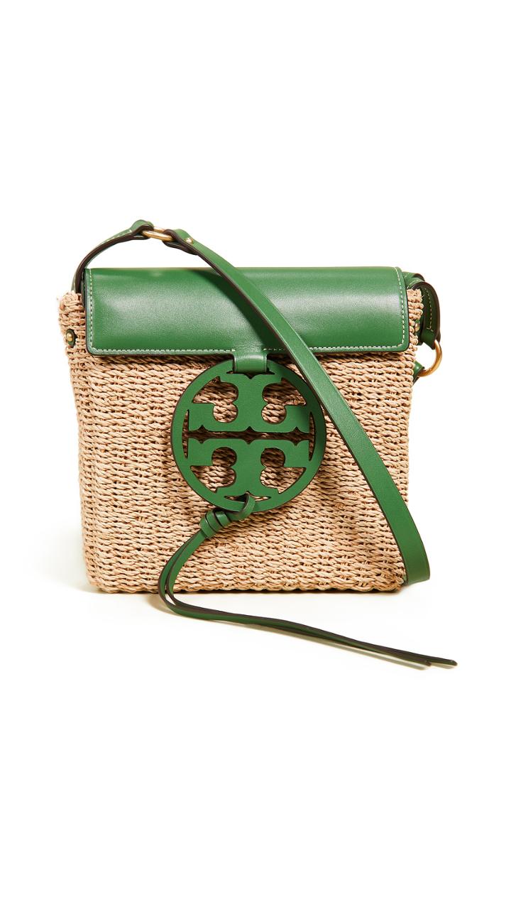 Tory Burch Miller Straw Crossbody Bag