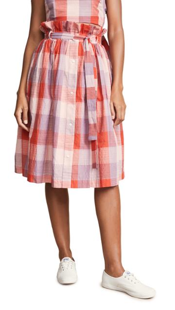 English Factory Checkered Skirt