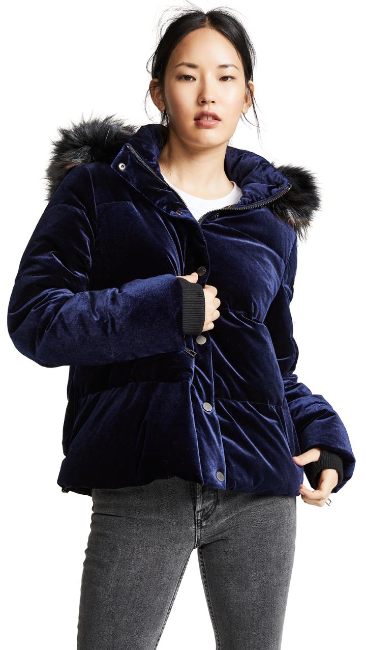 Jocelyn Velvet Down Puffer Jacket