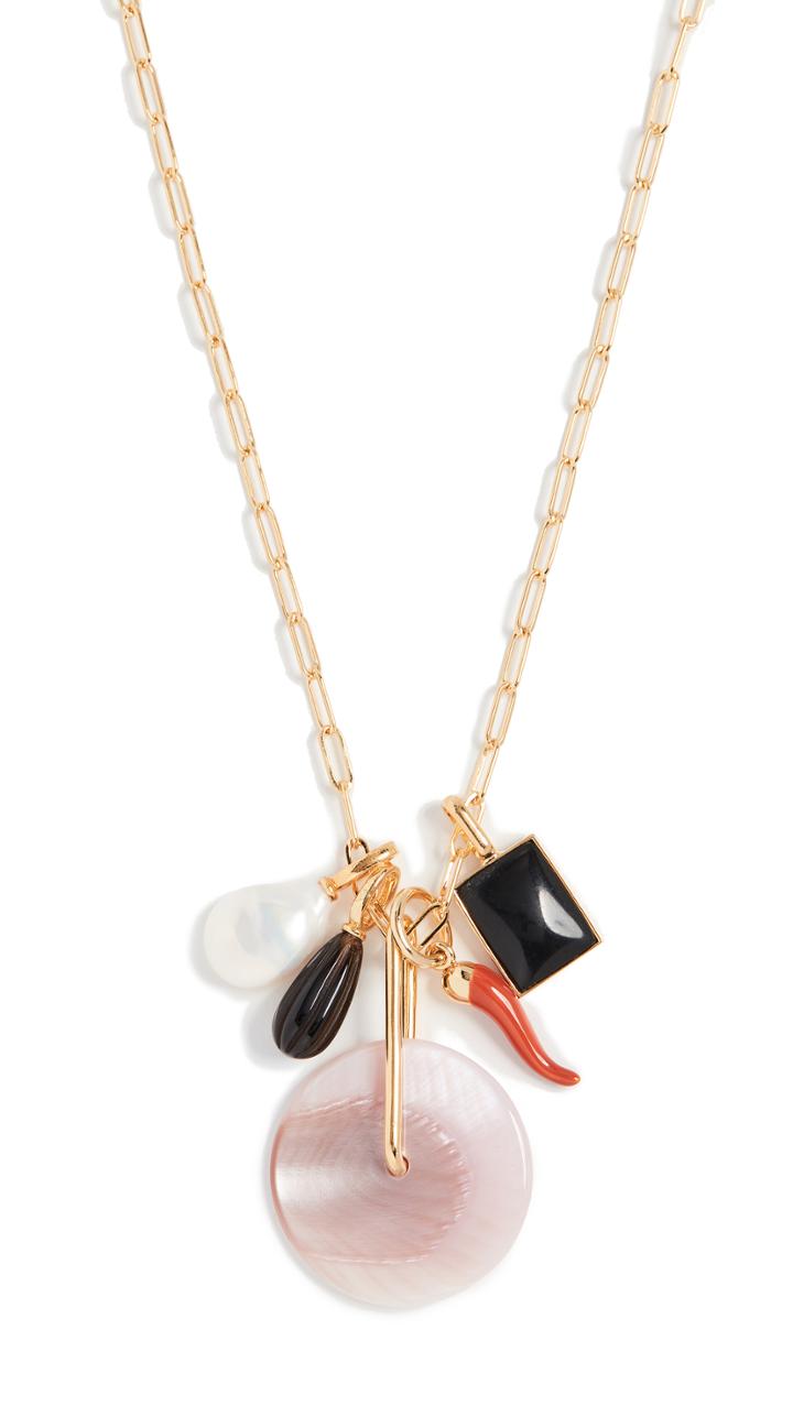 Lizzie Fortunato Pink City Charm Necklace