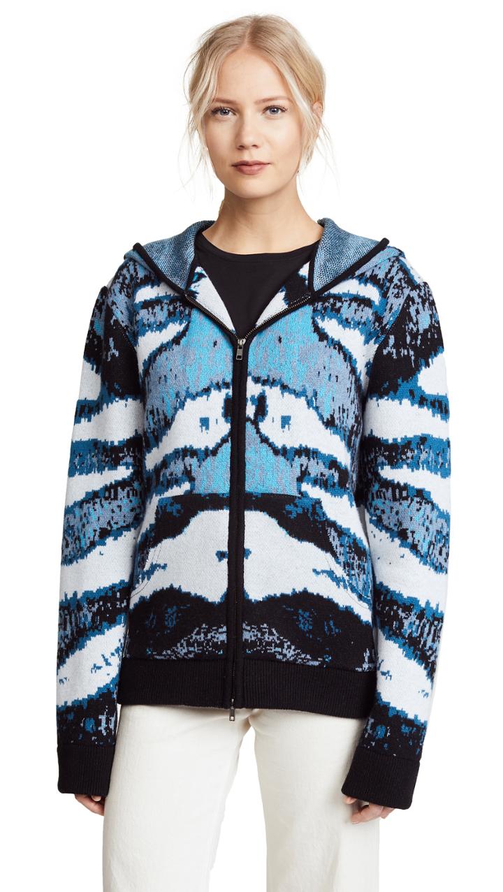 Baja East Psychedelic Tiger Zip Hoodie