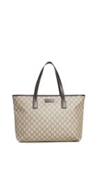 What Goes Around Comes Around Gucci Brown Coated Tote Bag