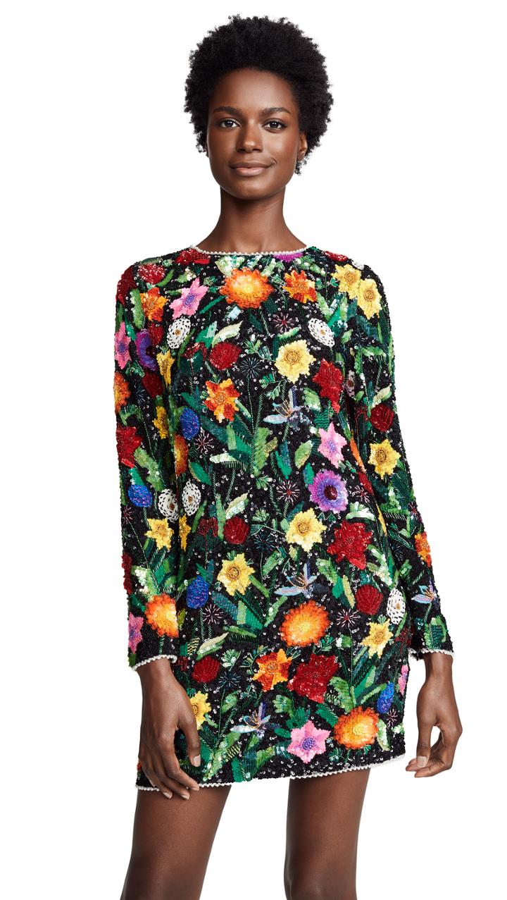 Ashish Beaded Long Sleeve Dress