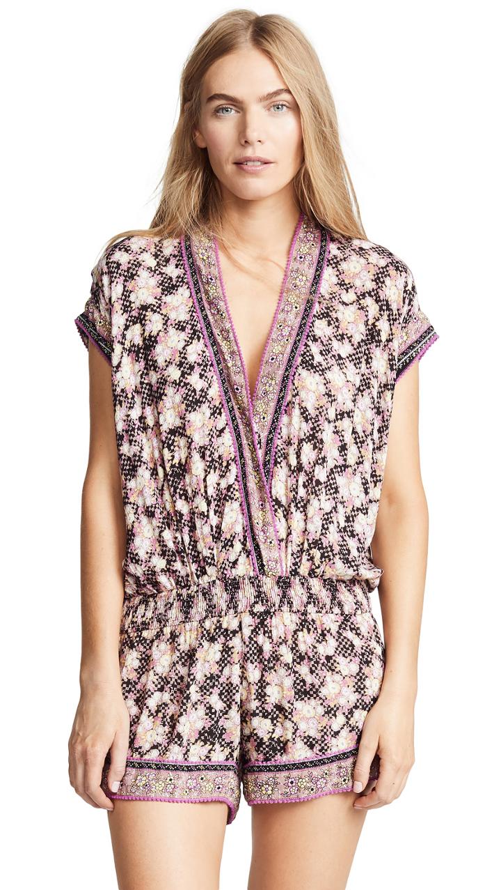 Poupette St Barth Amora Pompom Trimmed Jumpsuit