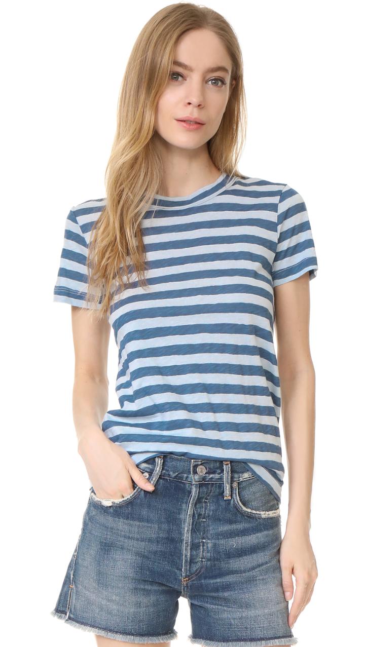 Stateside Supima Slub Striped Tee