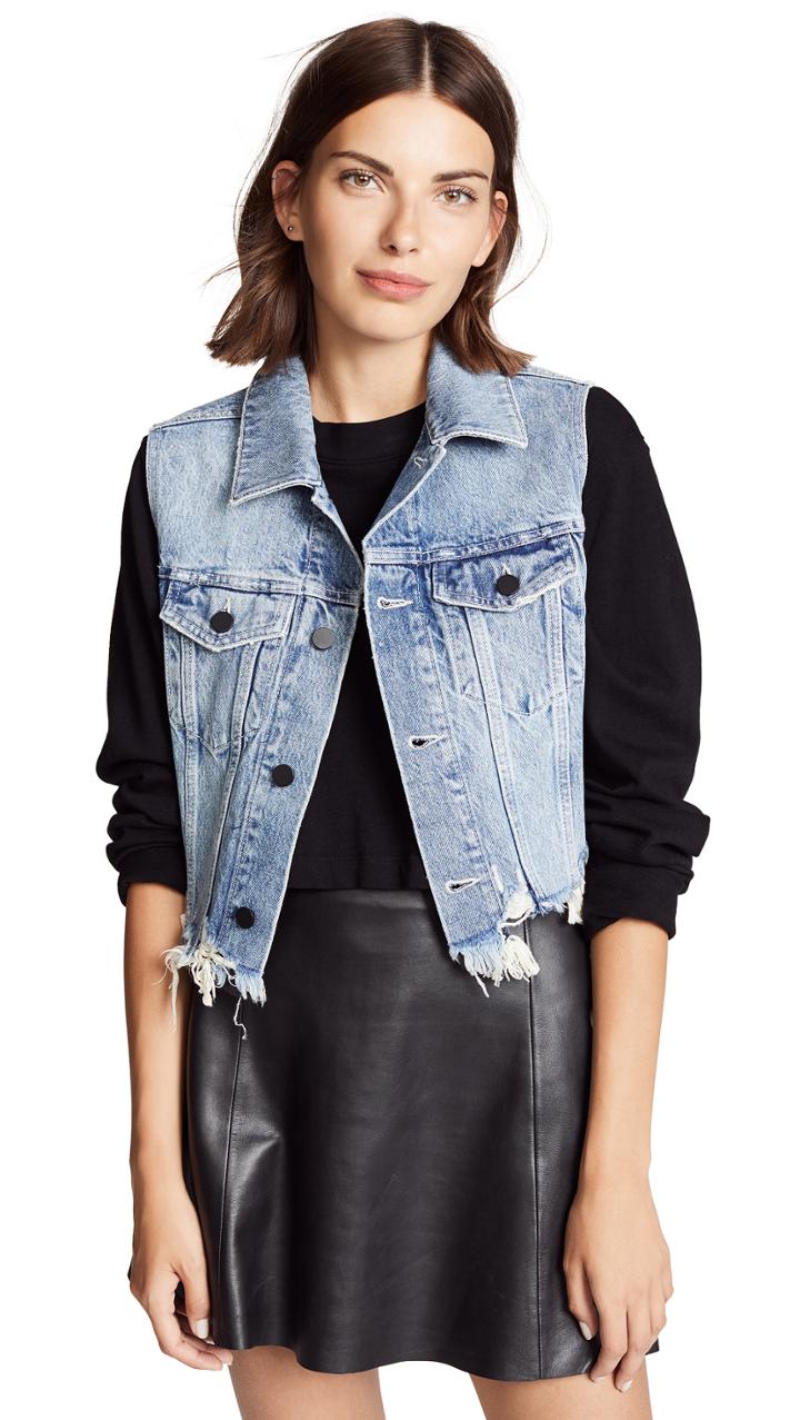 Denim X Alexander Wang Cropped Vest