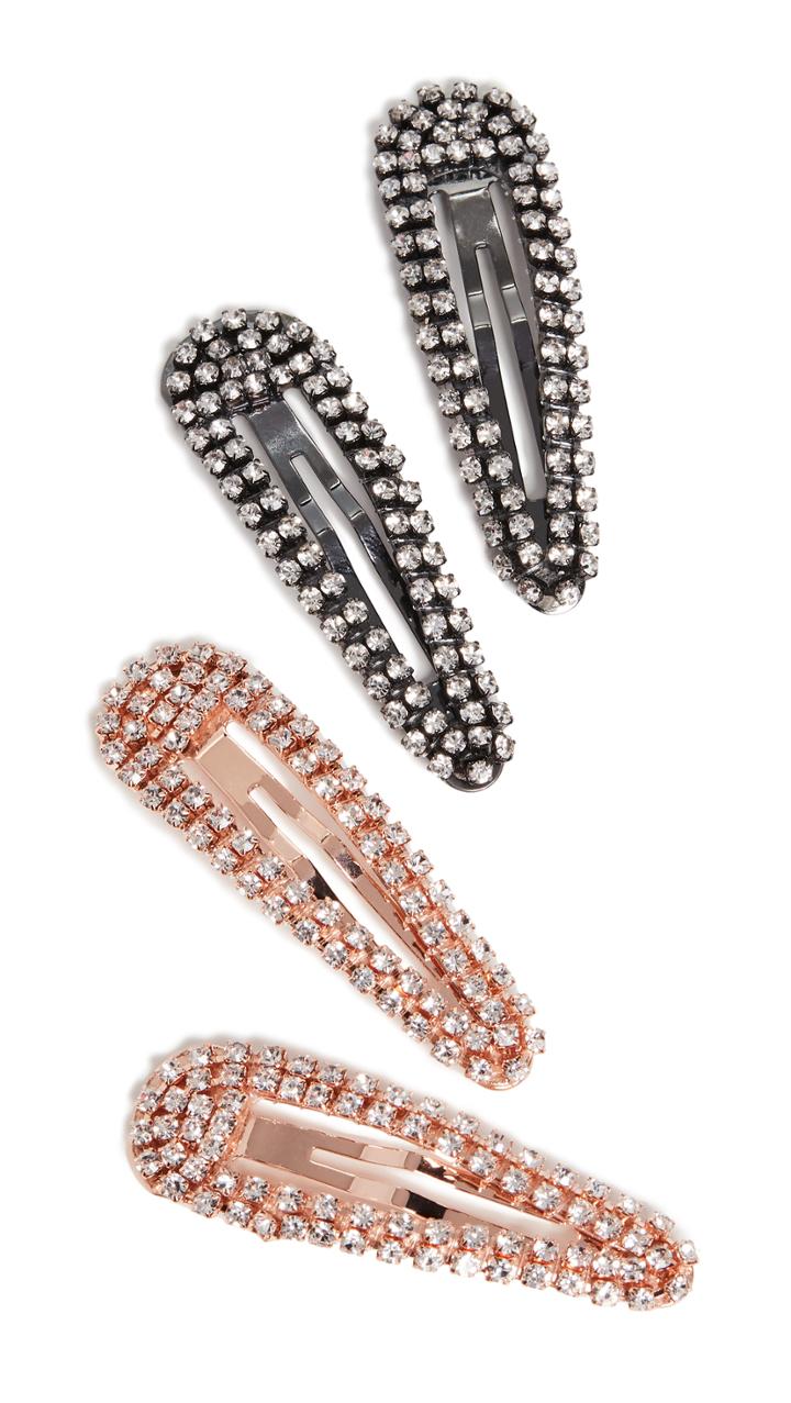 Kitsch Rhinestone Snap Clip Duo Set