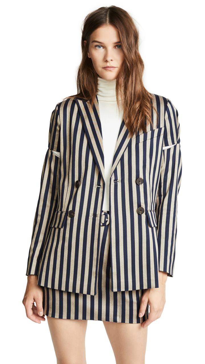 Jonathan Simkhai Structured Double Breasted Blazer