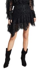 Anais Jourden Black Velvet Lace Mini Skirt
