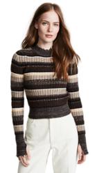 Helmut Lang Ombre Rib Shrunken Sweater