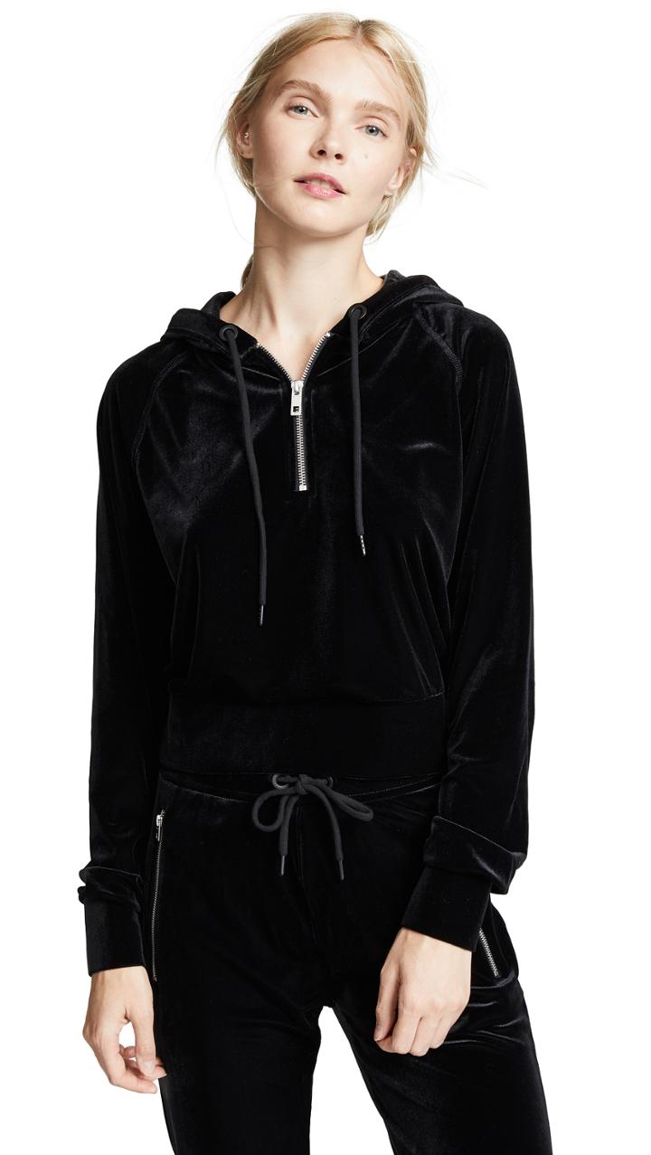 Rag Bone Jean Velvet Cropped Hoodie
