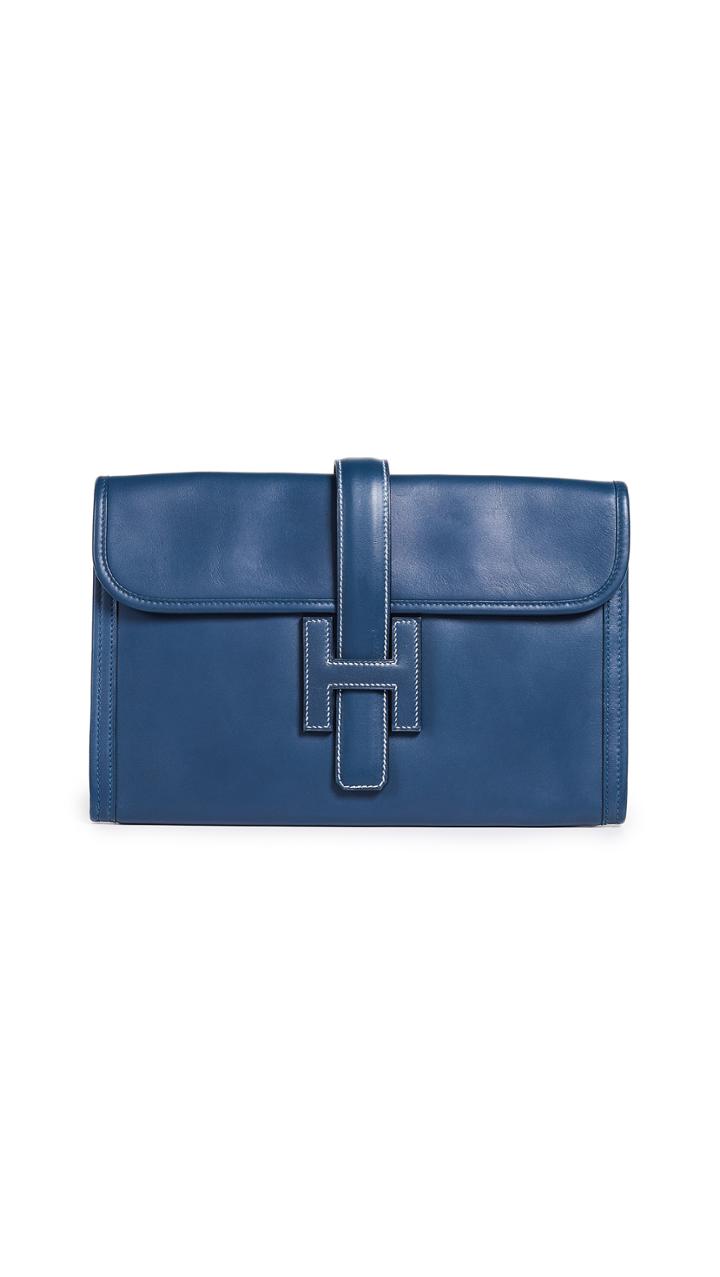 What Goes Around Comes Around Hermes Blue Thalass Box Jige Mm Wallet