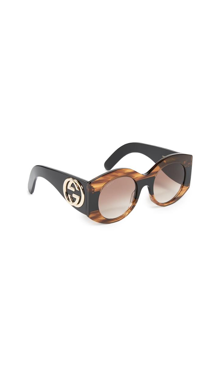 Gucci Urban Pop Web Oval Sunglasses