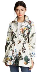 Adam Lippes Floral Poplin Jacket With Side Ties