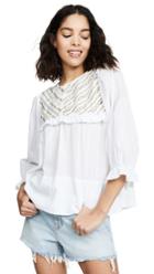 The Great Novel Top With Rose Trim