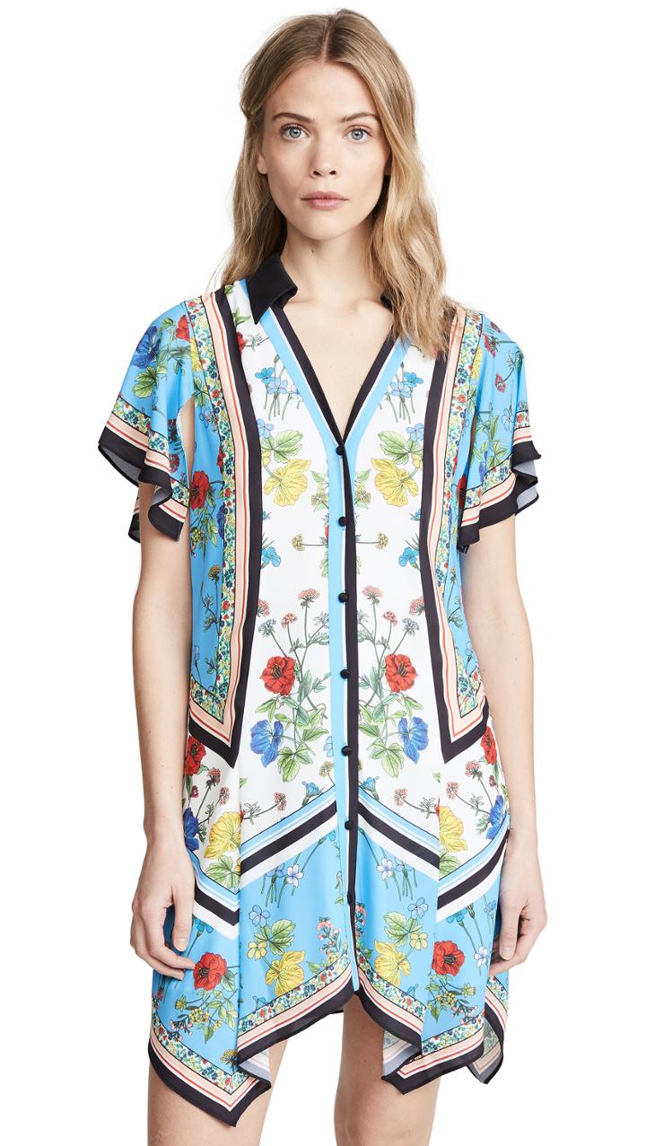 Alice Olivia Conner Handkerchief Shirtdress