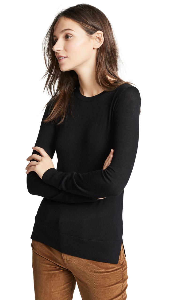Theory Kralla Wool Long Sleeve Sweater
