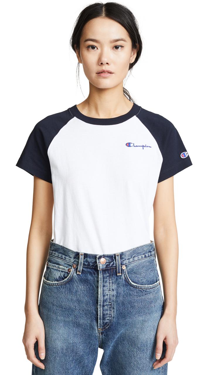 Champion Premium Reverse Weave Baseball T Shirt