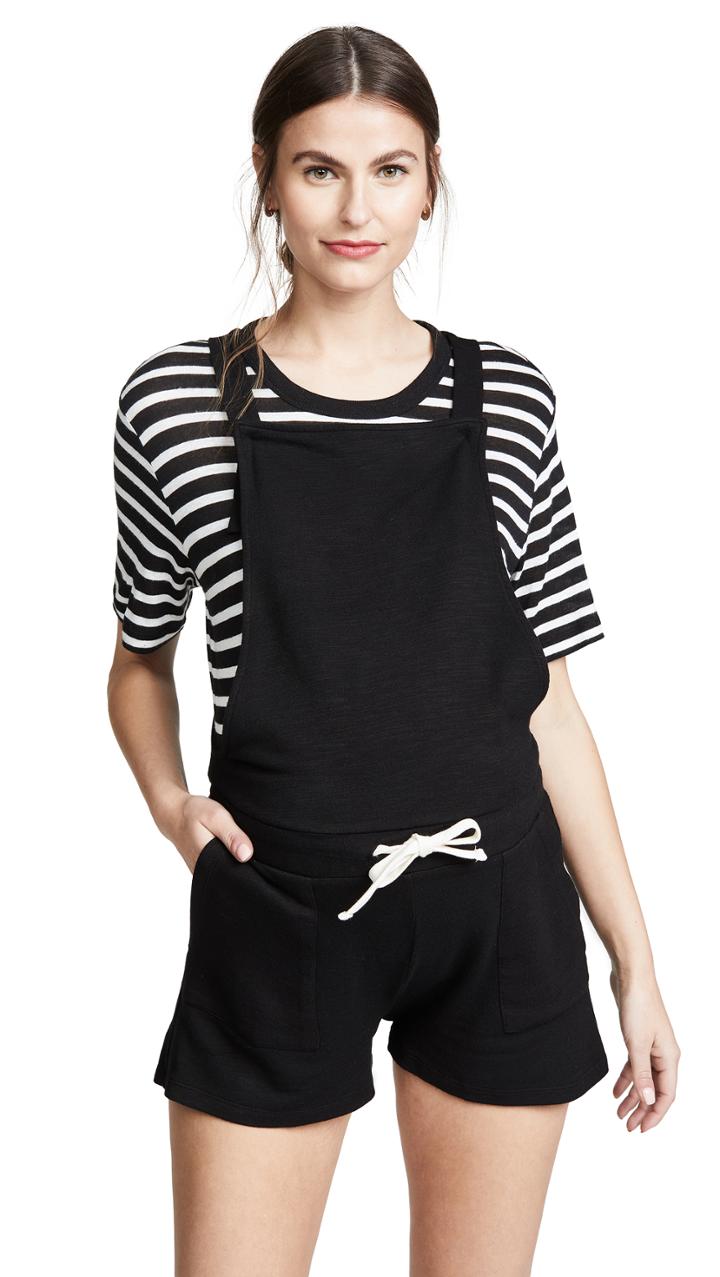 Monrow Maternity Short Overalls