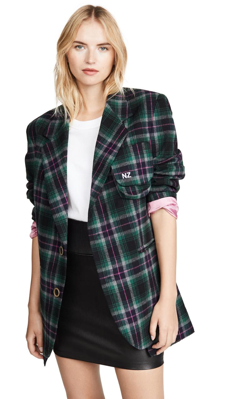 Natasha Zinko Oversized Plaid Jacket