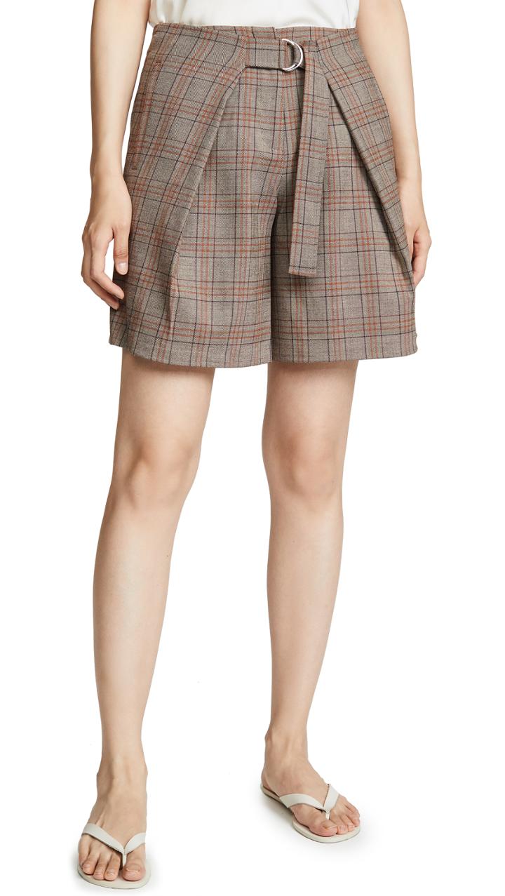 Tibi Pleated Relaxed Shorts