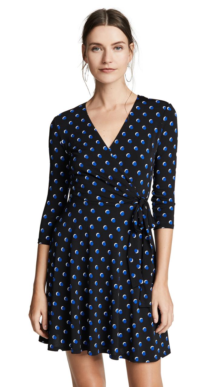 Bailey44 Tied Down Dot Print Wrap Dress
