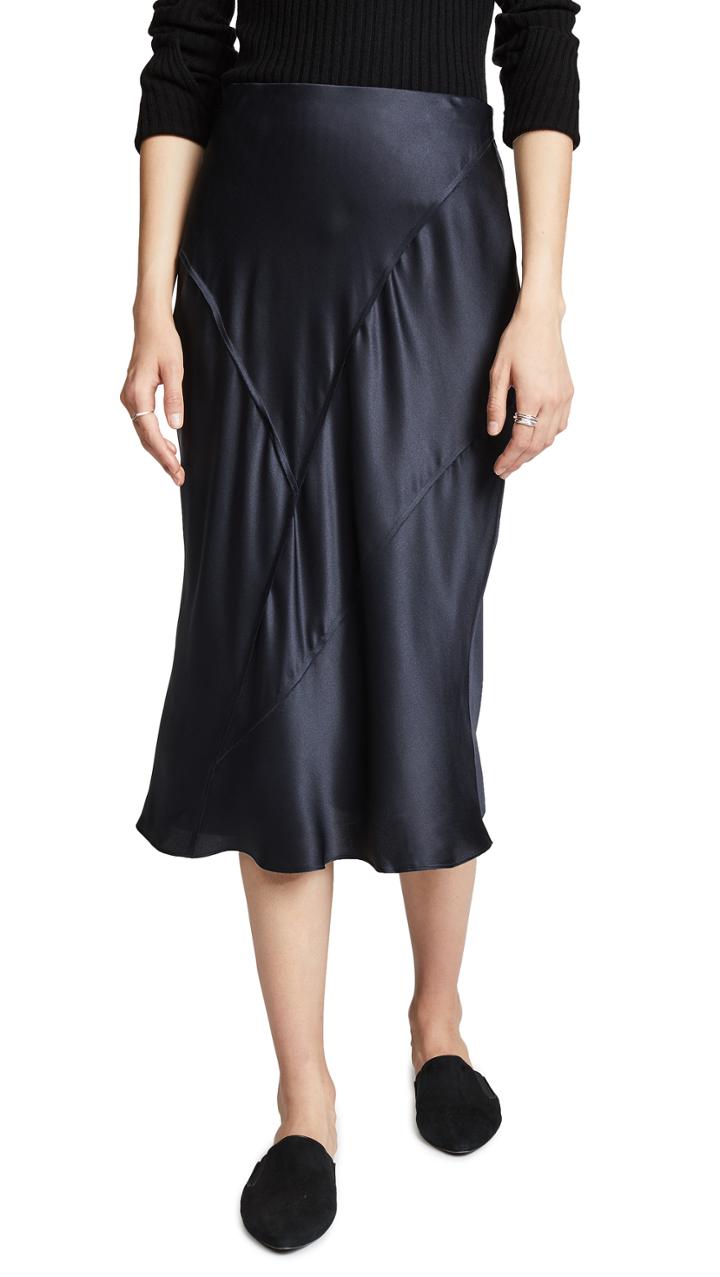 Vince Raw Edge Bias Skirt