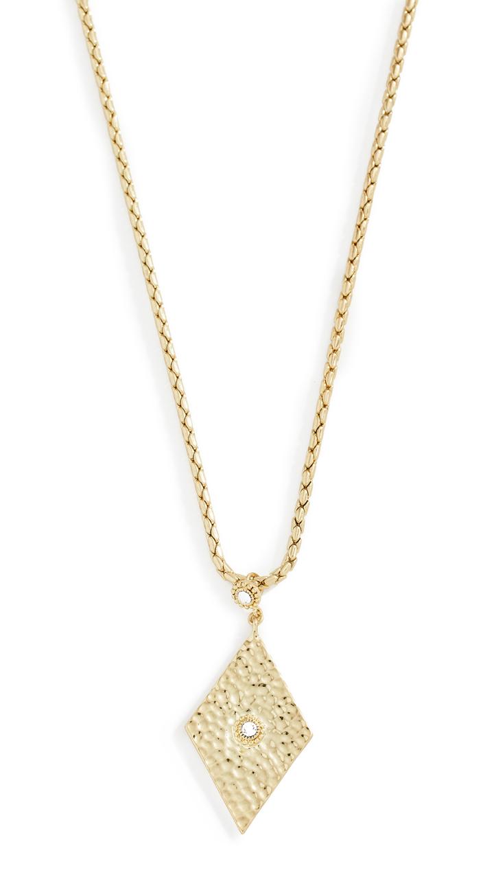 Luv Aj Hammered Triangle Charm Necklace