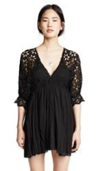 Free People Mia Gauze Embroidered Mini Dress