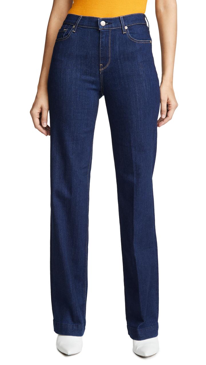 7 For All Mankind Alexa Trouser Jeans With Creasing