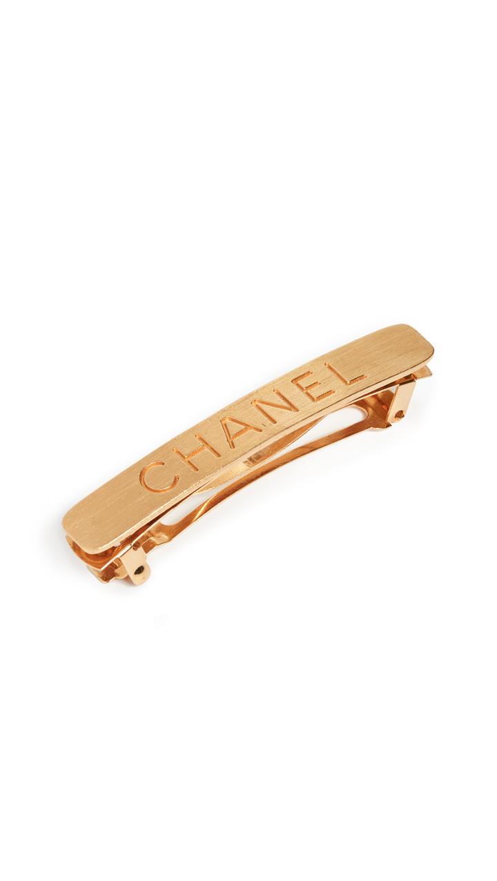 What Goes Around Comes Around Chanel Gold Hair Clip