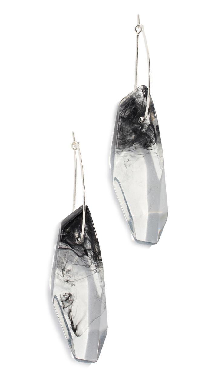 Dinosaur Designs Long Crystallized Earrings