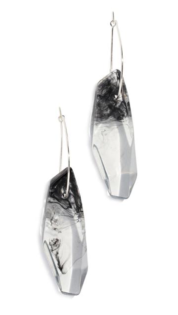 Dinosaur Designs Long Crystallized Earrings