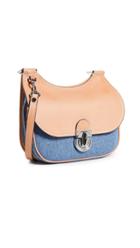 Tory Burch James Small Denim Saddle Bag