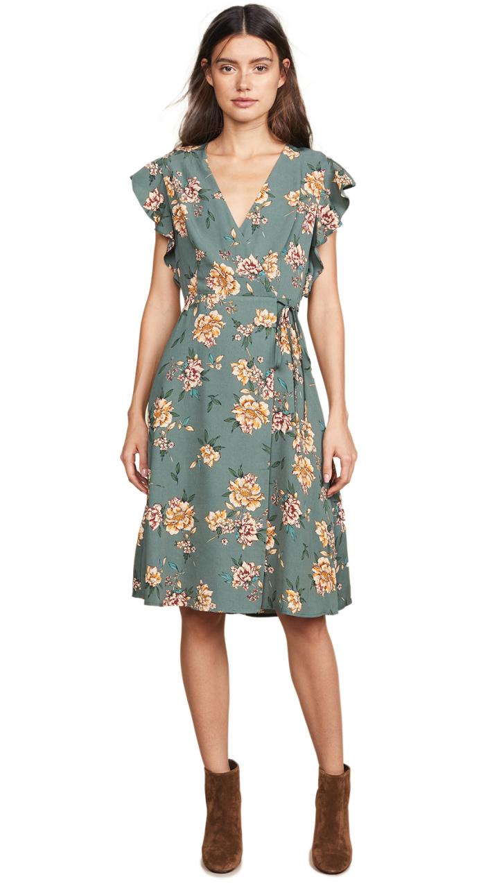 J O A Floral Midi Dress