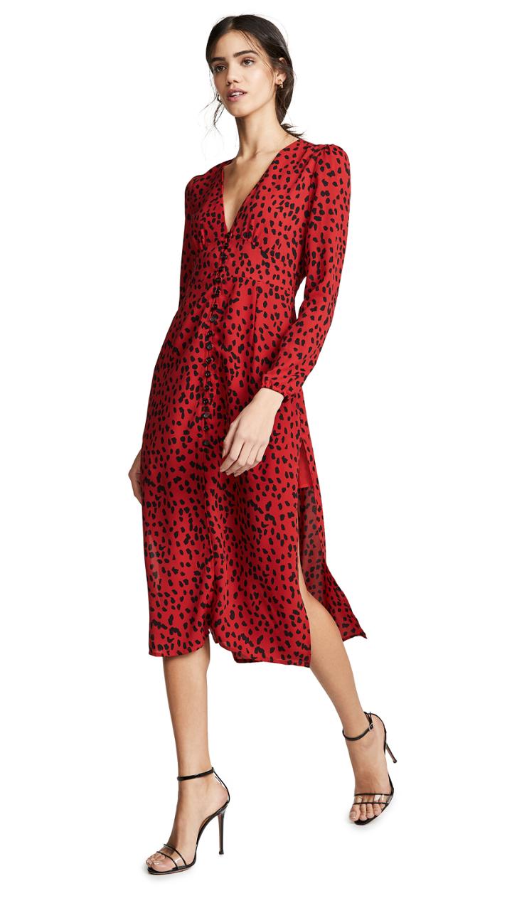 Rahi Red Leopard Scarlett Dress