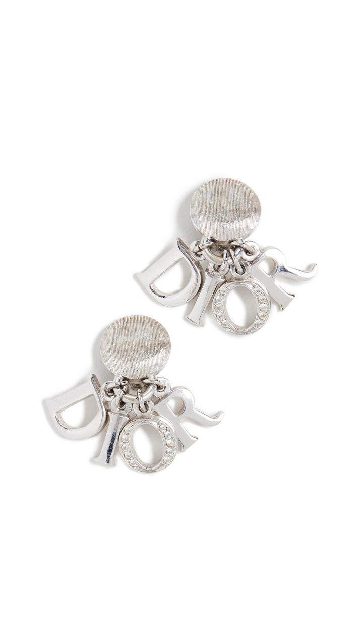 What Goes Around Comes Around Dior Silver Dangle Earrings