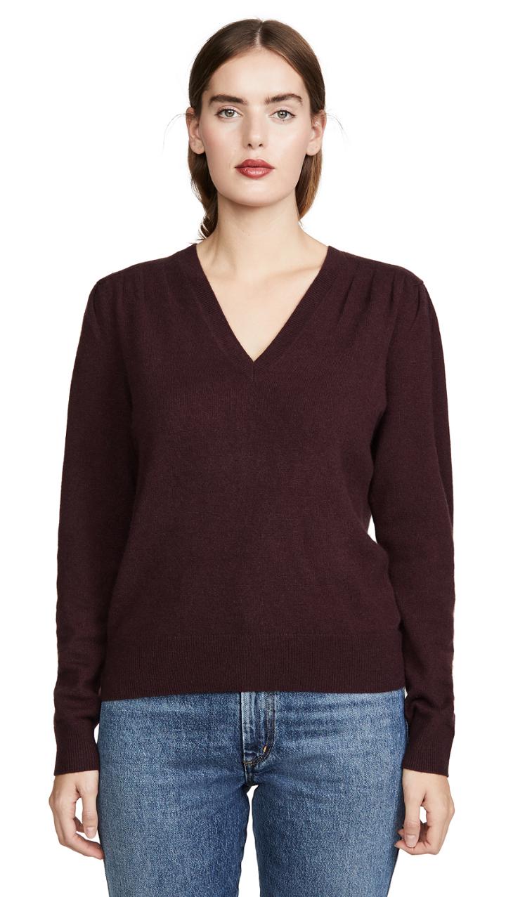Brochu Walker Marcel Cashmere Vee Sweater