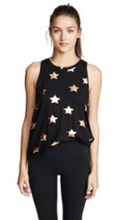 Terez White Star Burnout Tank