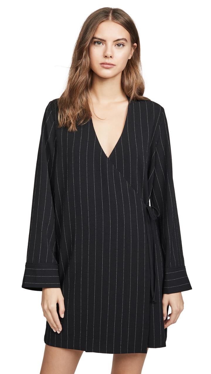 Ganni Heavy Crepe Wrap Dress