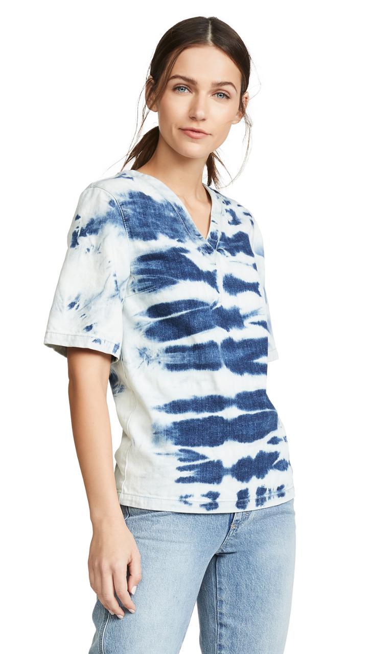 Stella Mccartney Tie Dye V Neck Shirt
