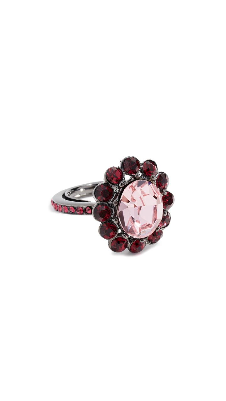 Oscar De La Renta Flower Pave Ring