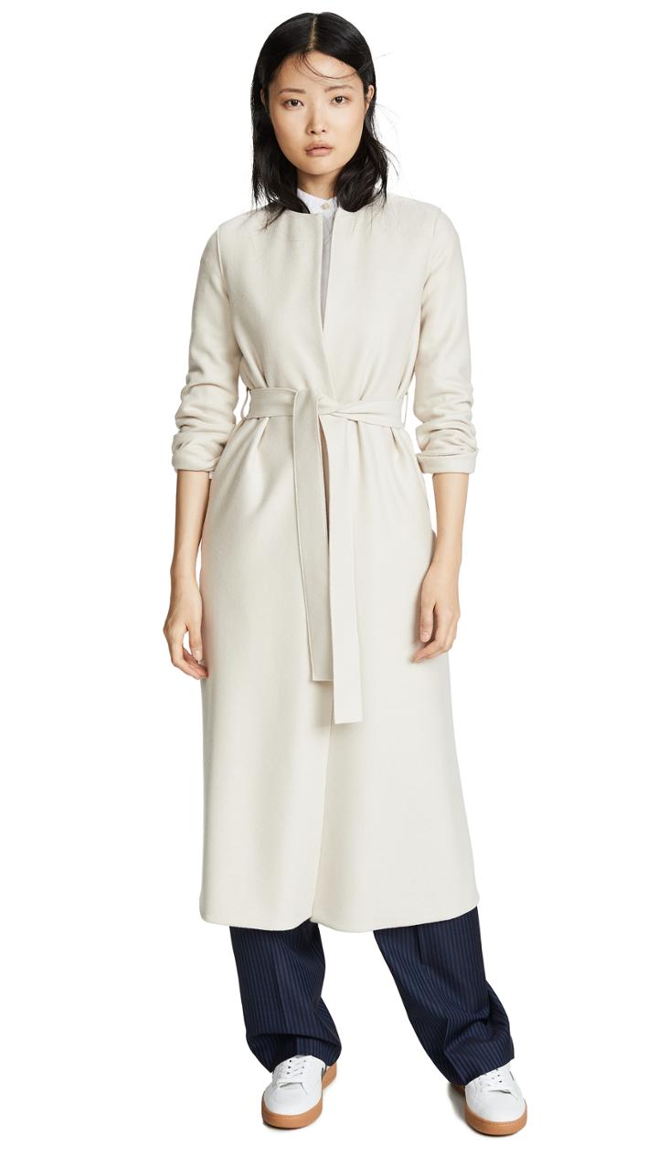 Harris Wharf London Collarless Long Coat