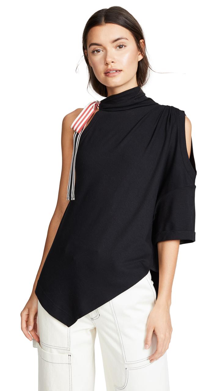 Monse Asymmetrical Halter Tee