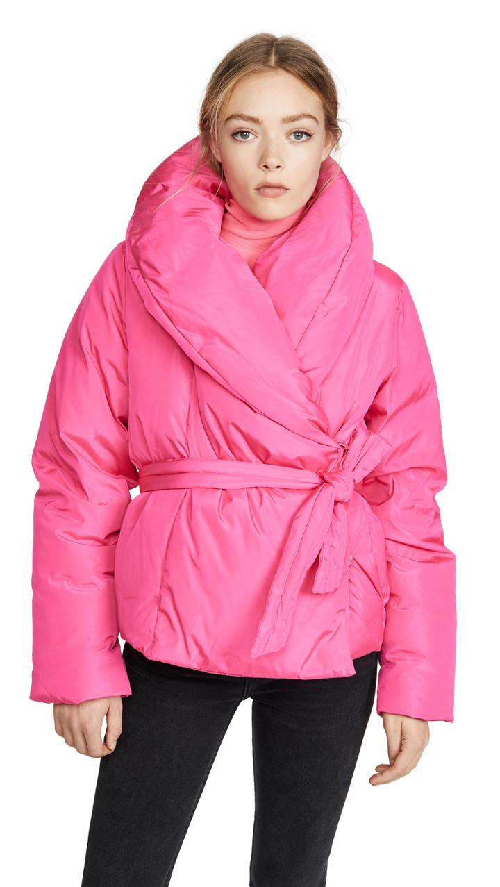 Saks Potts Puffer Jacket With Belt