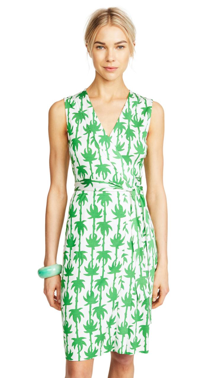 Diane Von Furstenberg Sleeveless Yahzi Wrap Dress